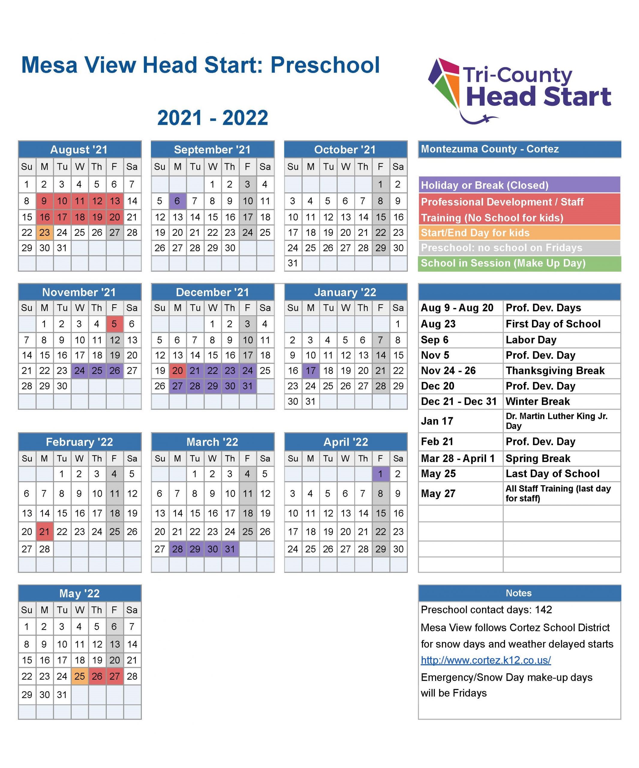 News & Calendars | Tri-County Head Start
